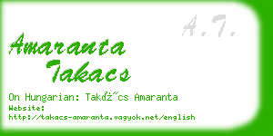 amaranta takacs business card